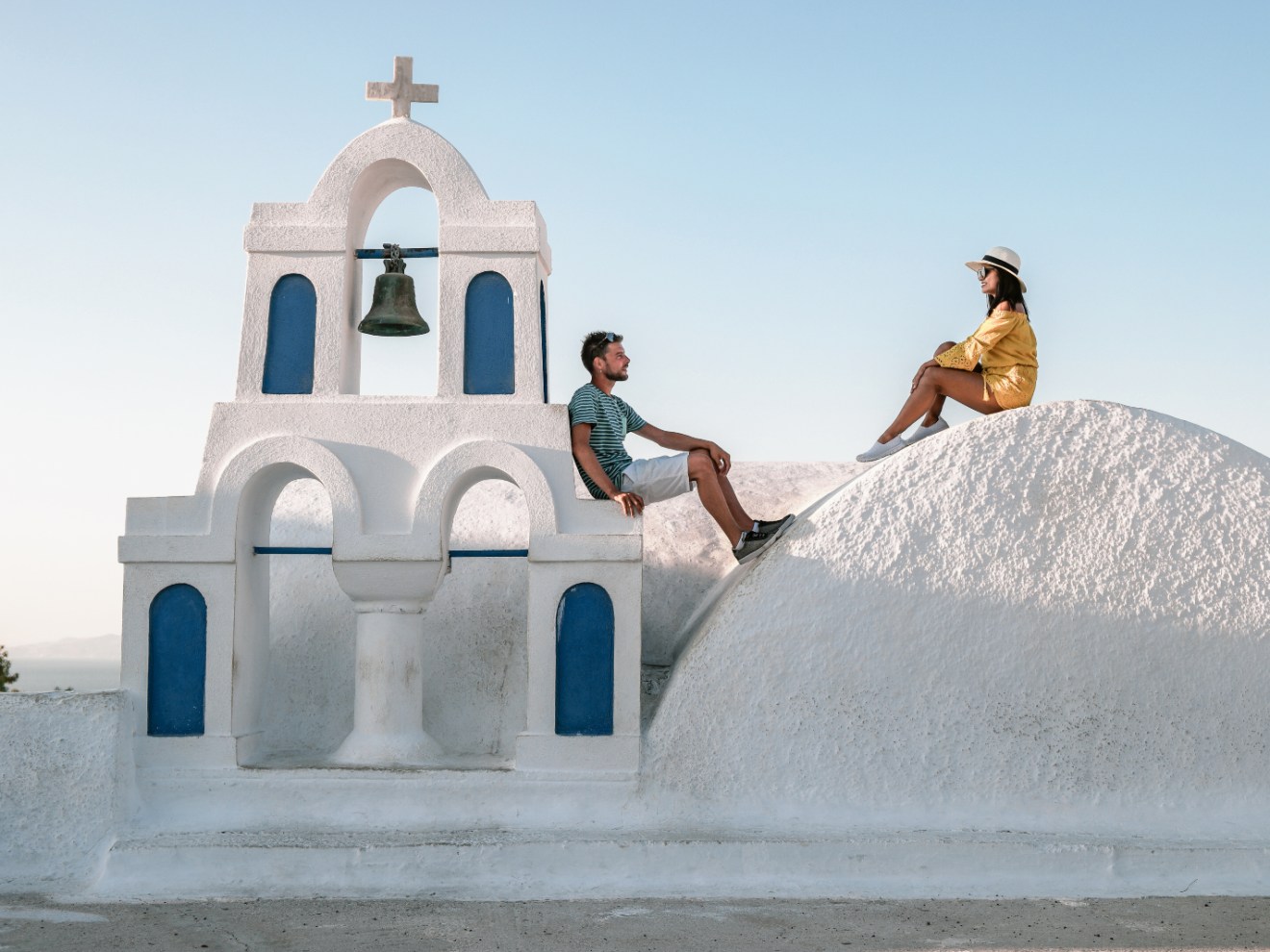 a statue of a man jumping in the air